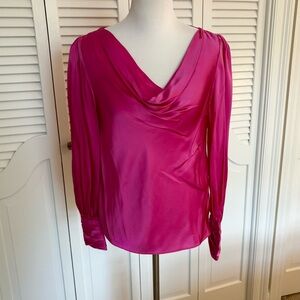 NWT Tyler Boe Olivia Silk Charmeuse Top in French Pink